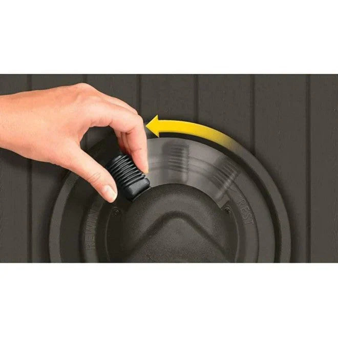 125" Aquawinder Auto Rewind Water Powered Yard Hose Reel, Java (2 Pack)