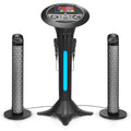 Portable WiFi Karaoke Machine for Adults - Black Pedestal with 7" Touchscreen, Built-In Speaker, Bluetooth, Recorder & 2 Wired Microphones
